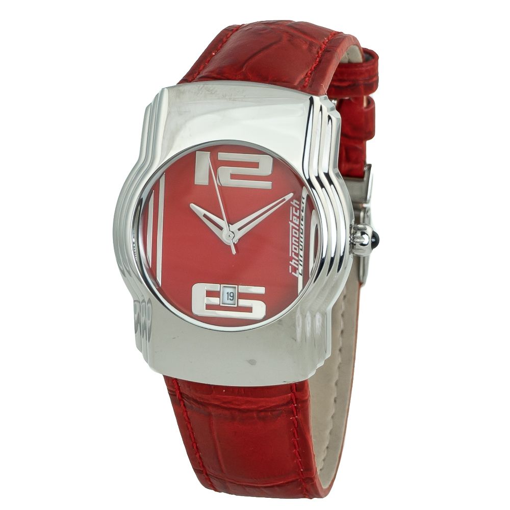 Montre habillée Chronotech en cuir multicolore
