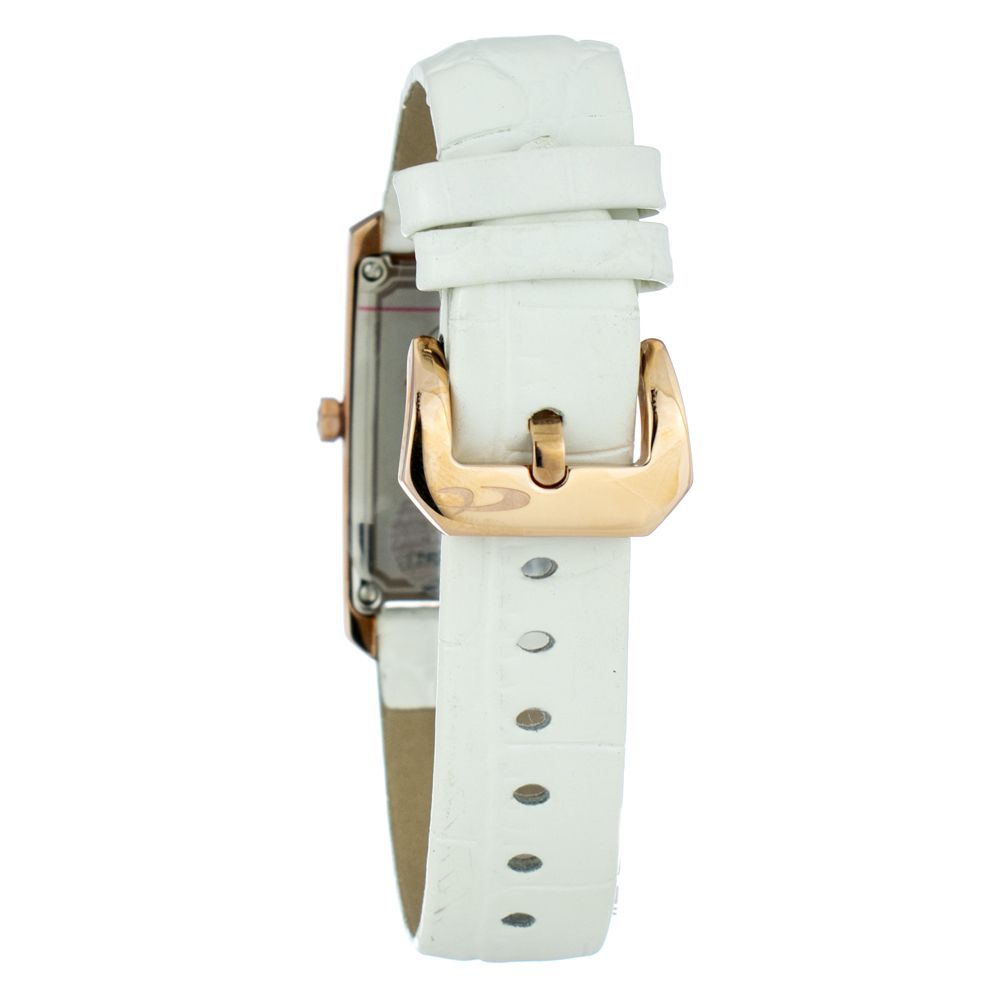 Montre habillée Chronotech en cuir blanc
