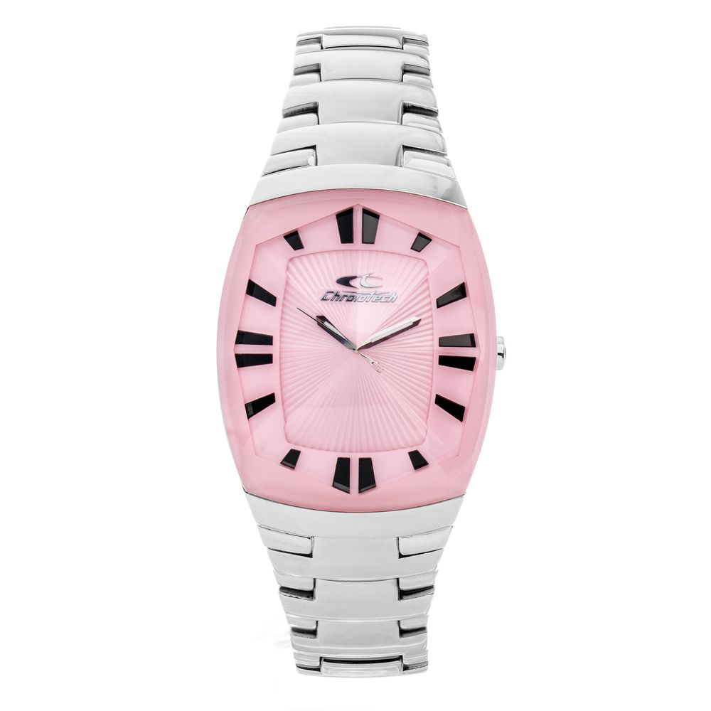 Montre de soirée Chronotech en acier inoxydable argenté