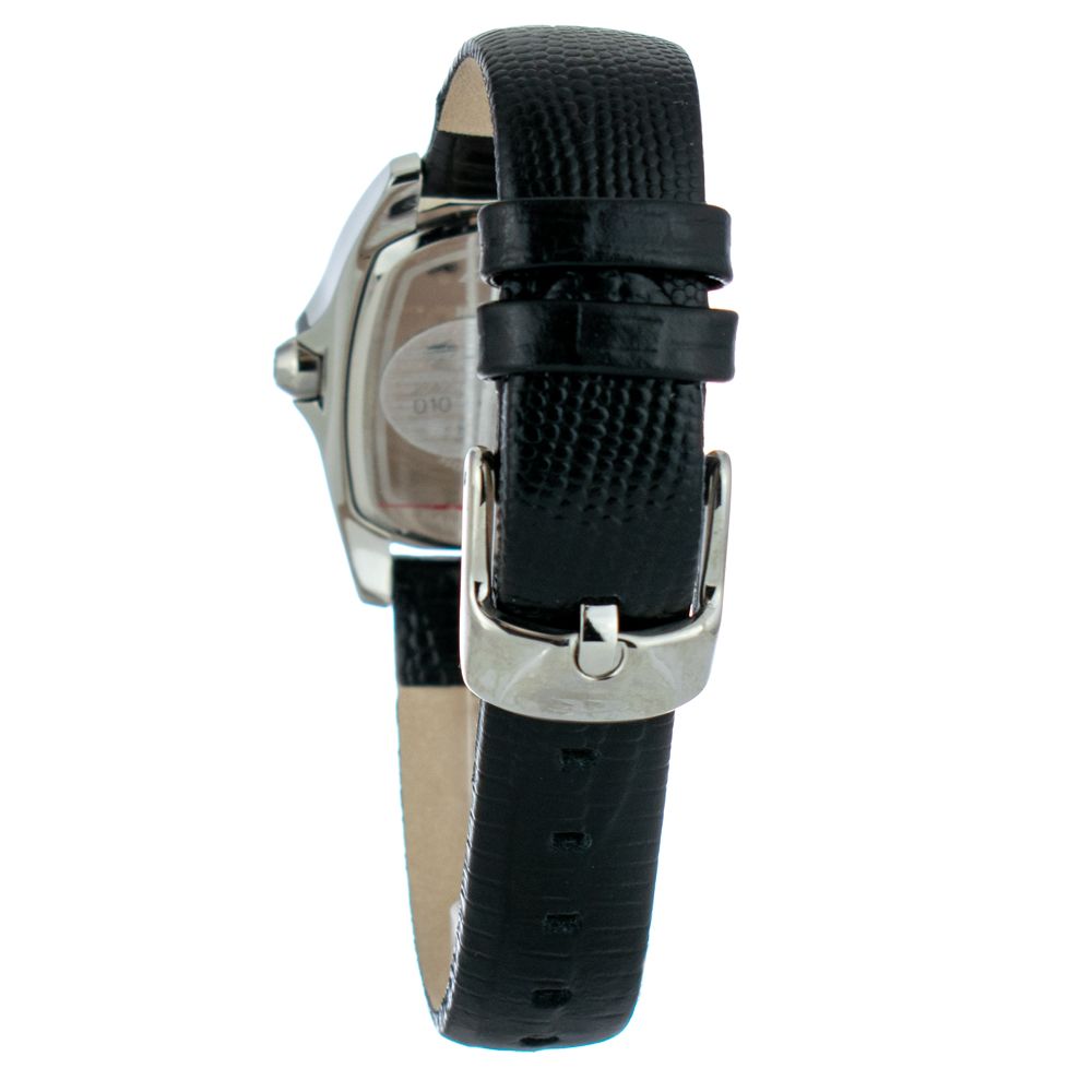 Montre habillée en cuir noir Chronotech