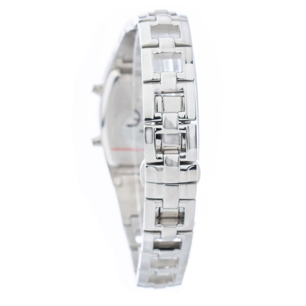 Montre numérique Chronotech en acier inoxydable argenté