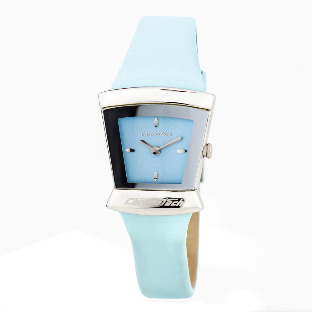 Montre habillée Chronotech en cuir bleu