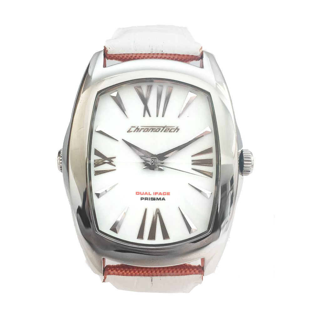 Montre habillée Chronotech en cuir orange