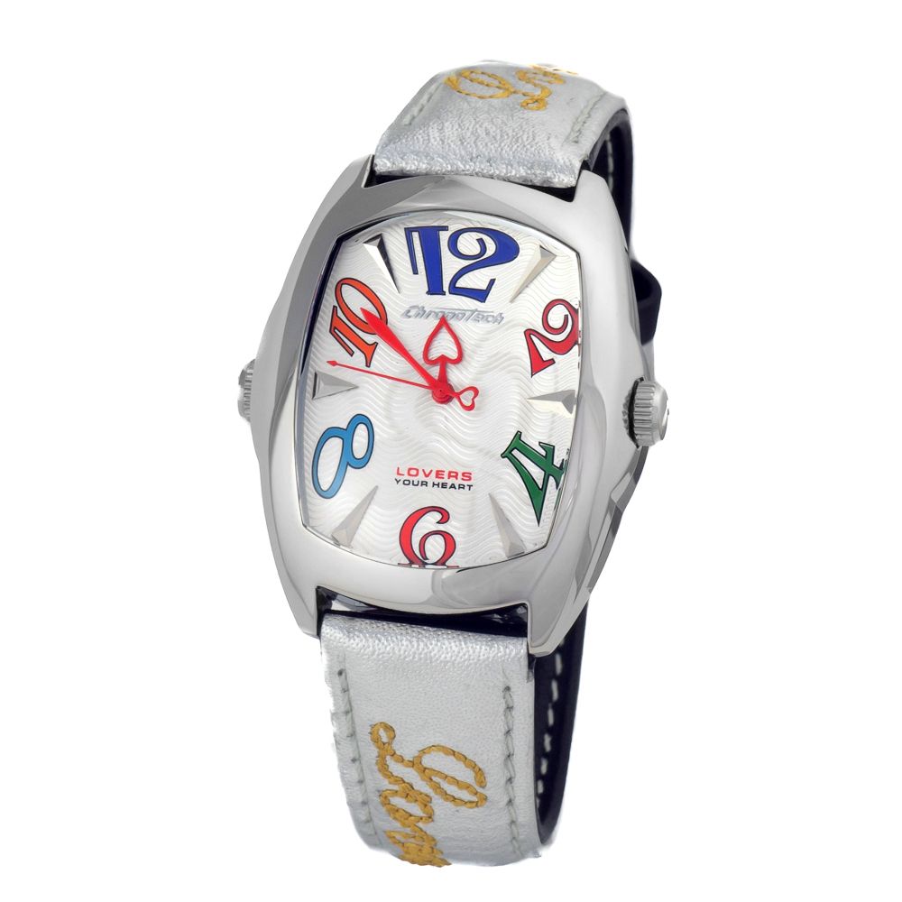 Montre habillée en cuir noir Chronotech