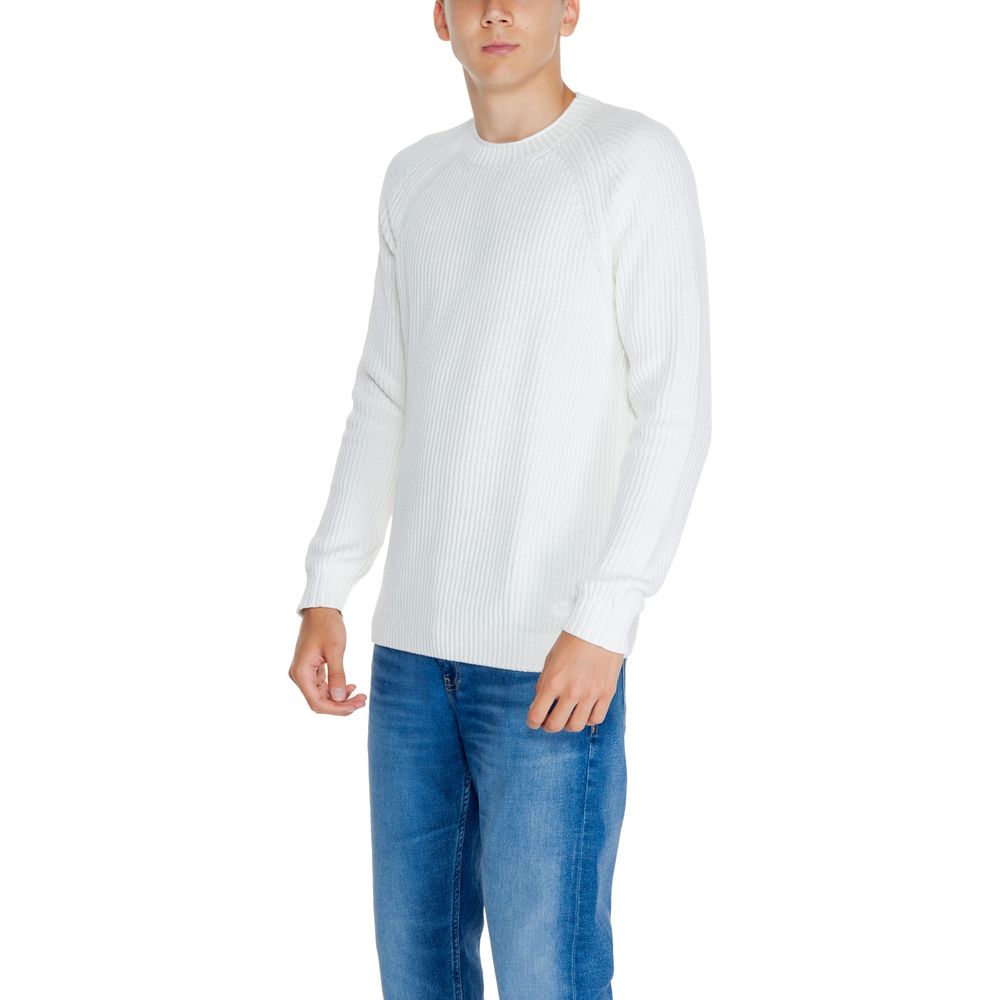 Sweat-shirt en coton biologique blanc Calvin Klein Jeans