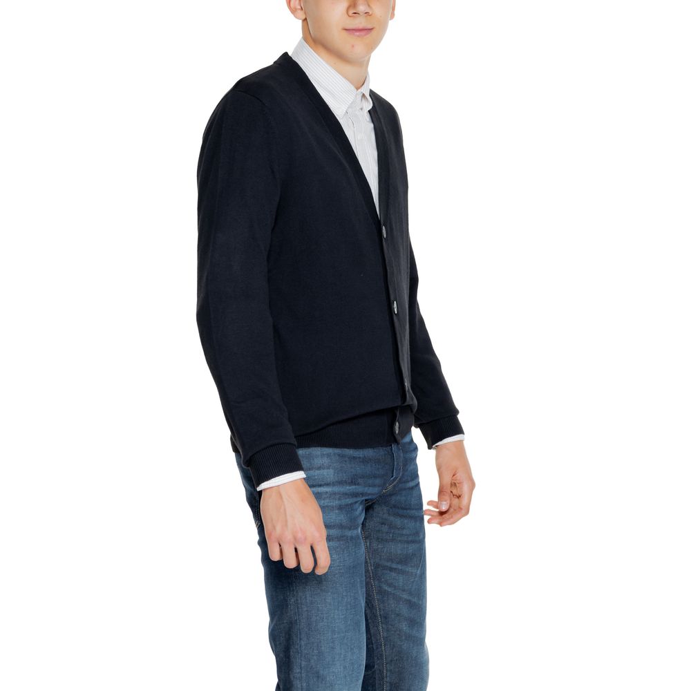 Jack Jones – Schwarze Baumwoll-Strickjacke