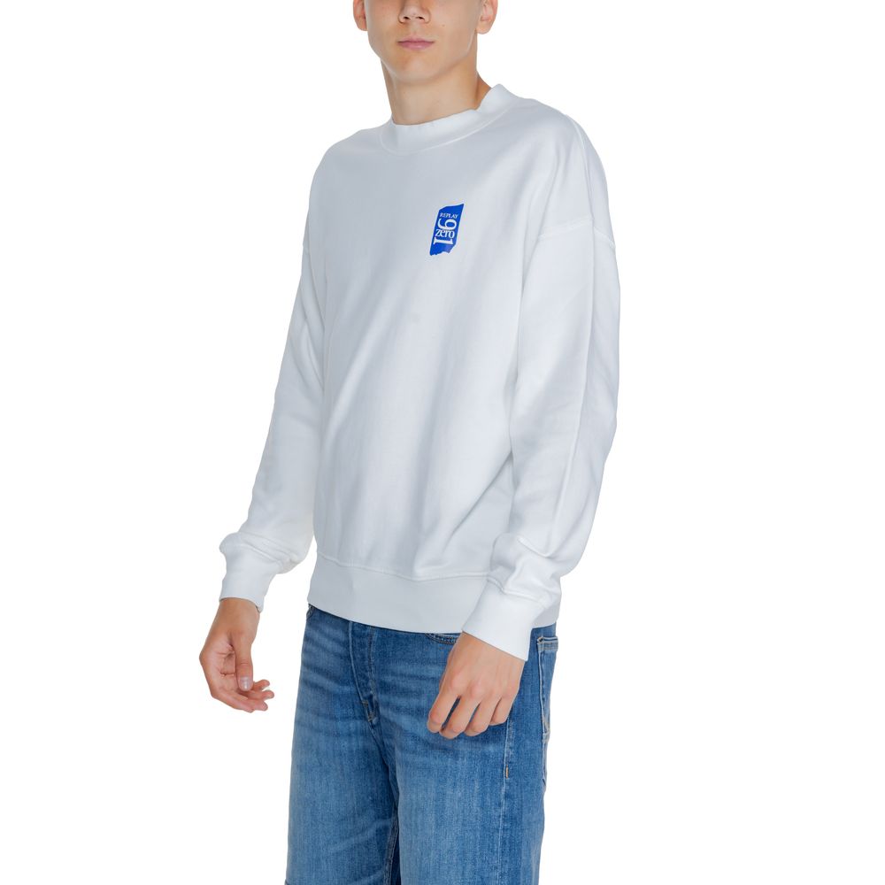 Weißes Replay-Baumwoll-Sweatshirt