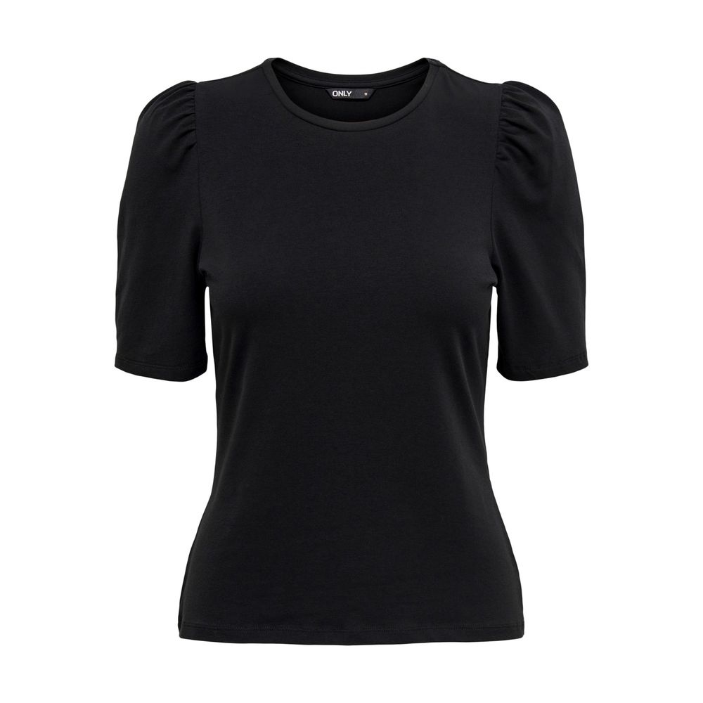 Only – Schwarzes Baumwoll-T-Shirt