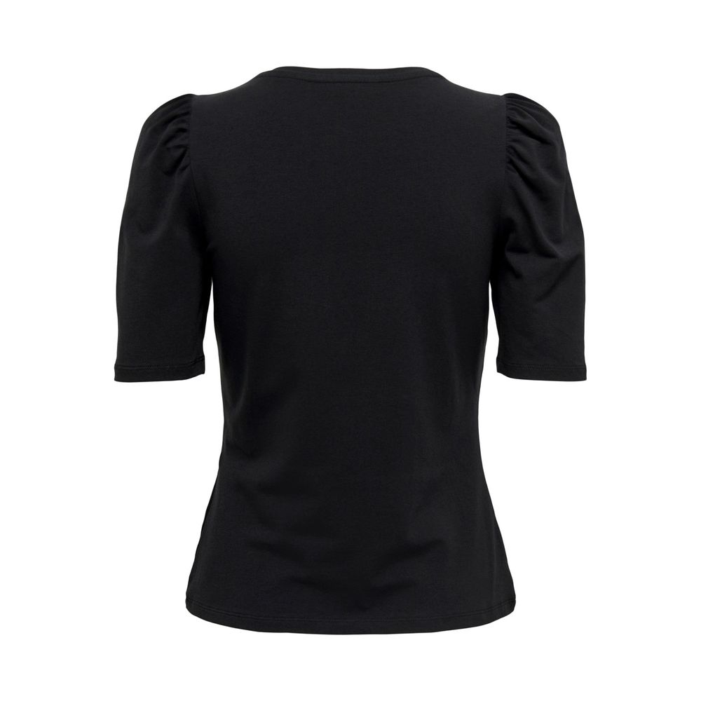 Only – Schwarzes Baumwoll-T-Shirt