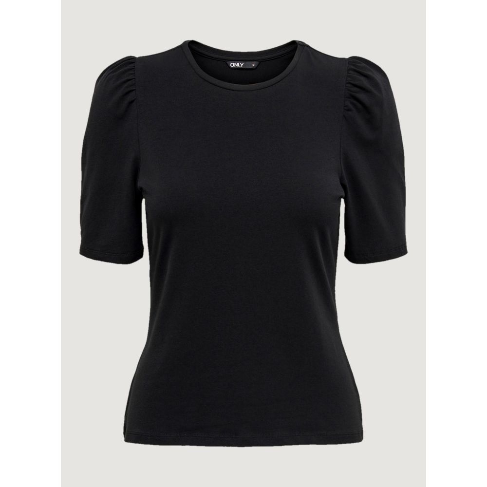 Only – Schwarzes Baumwoll-T-Shirt