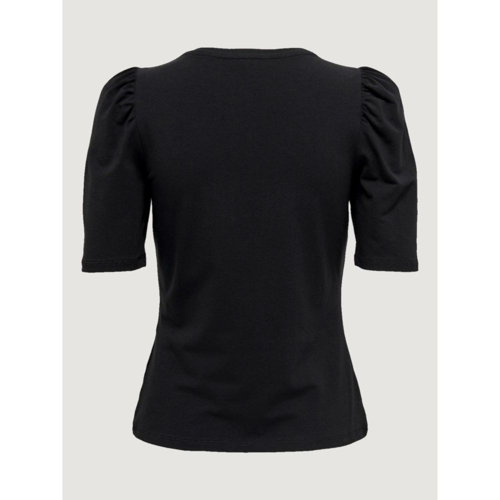Only – Schwarzes Baumwoll-T-Shirt