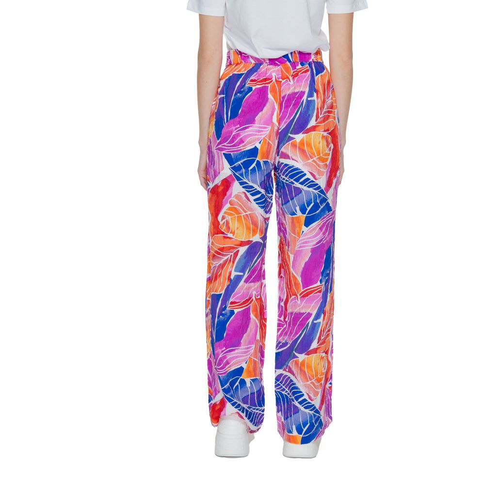 Pantalon décontracté en viscose multicolore Vila Clothes