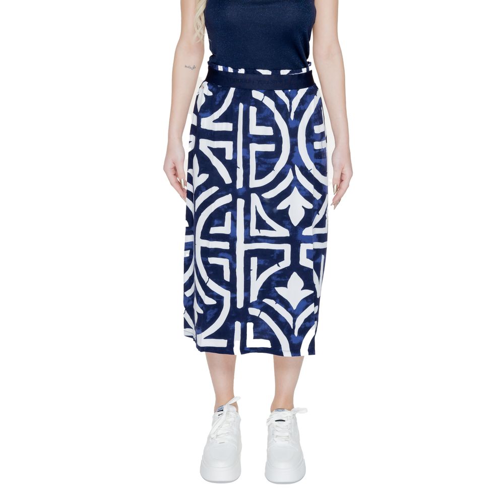Jupe longue Street One bleue en viscose