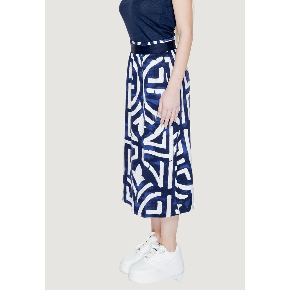 Jupe longue Street One bleue en viscose