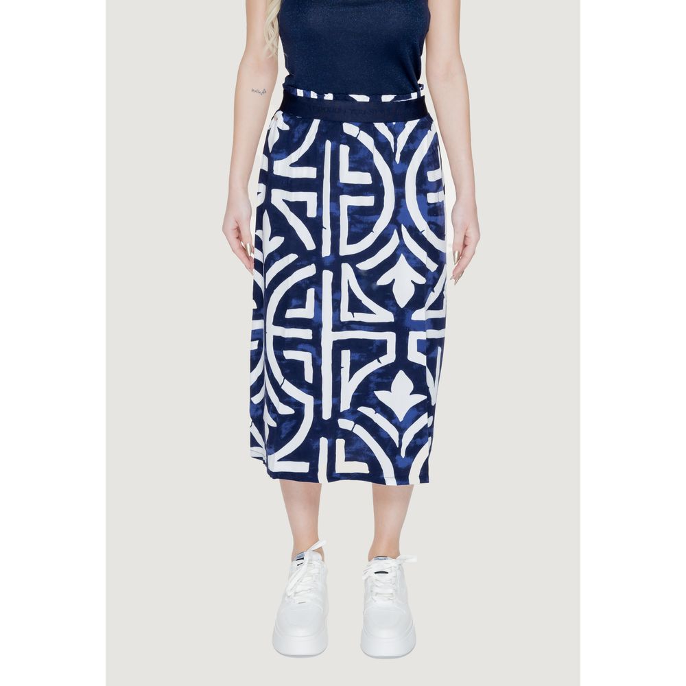 Jupe longue Street One bleue en viscose