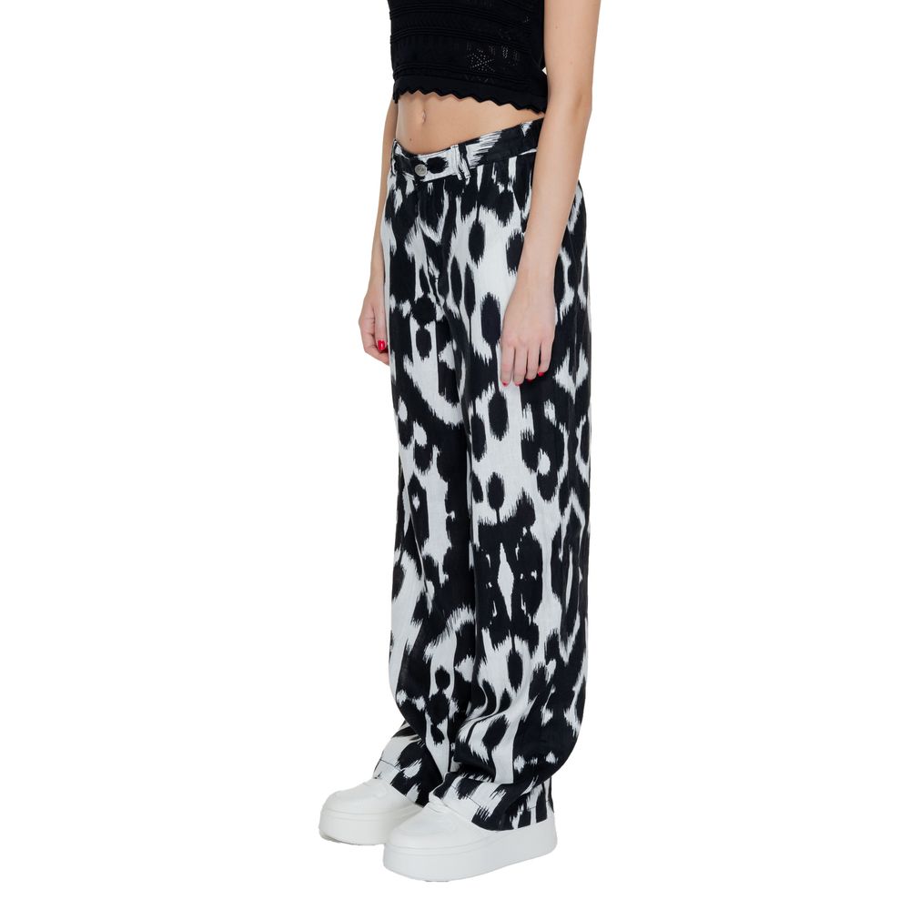 Pantalon décontracté en lin noir Street One