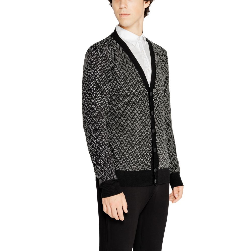 Antony Morato Schwarze Mohair-Strickjacke
