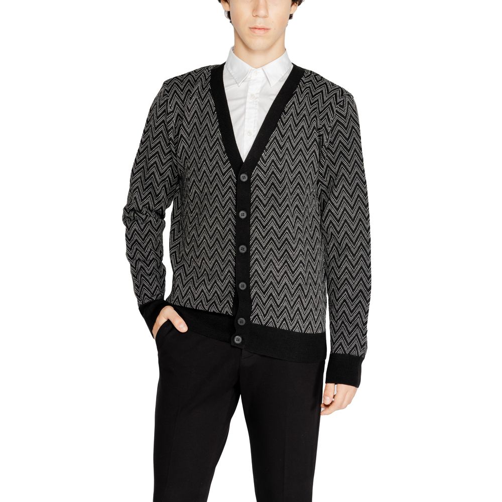 Antony Morato Schwarze Mohair-Strickjacke