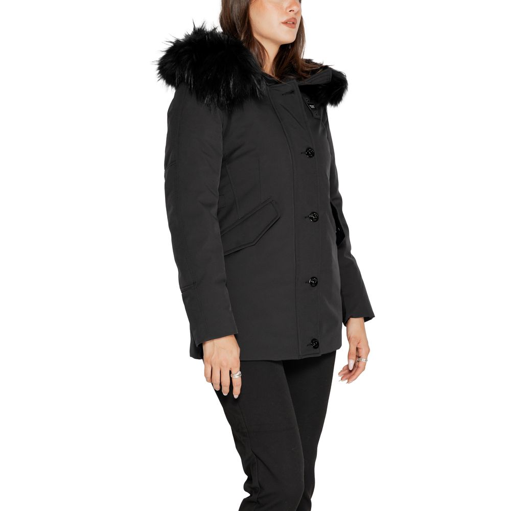 Blauer Schwarzer Polyesterparka