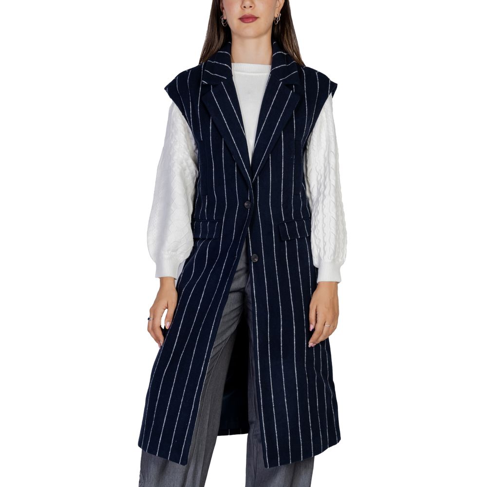 ICHI – Blaue, ärmellose Polyesterjacke