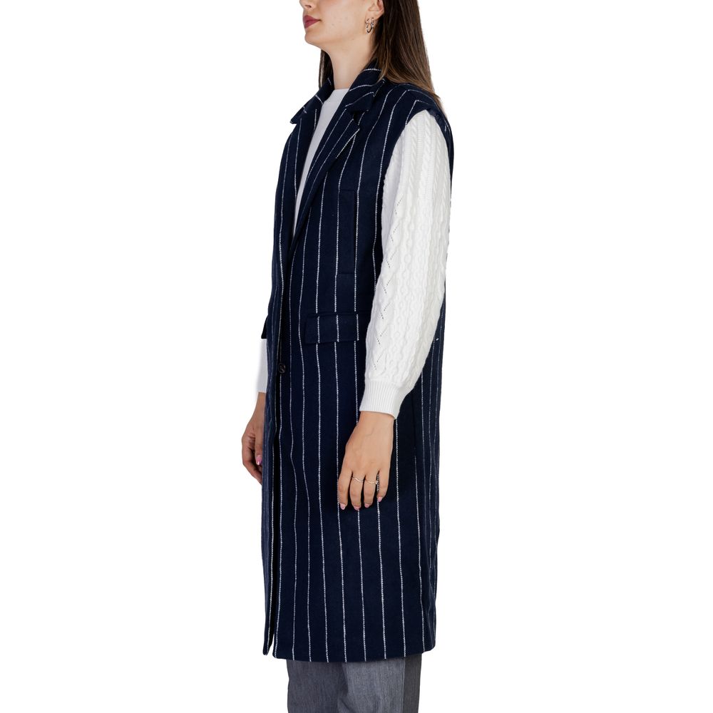 ICHI – Blaue, ärmellose Polyesterjacke