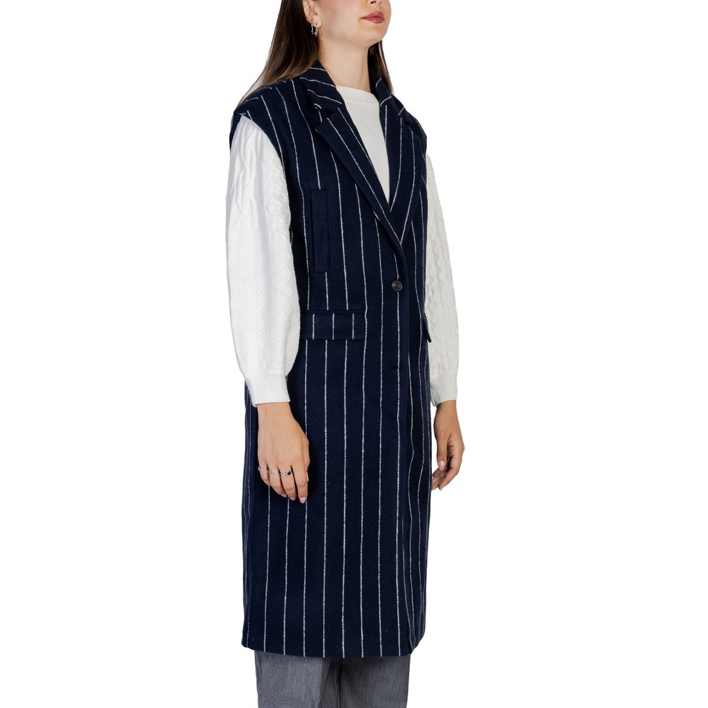 ICHI – Blaue, ärmellose Polyesterjacke