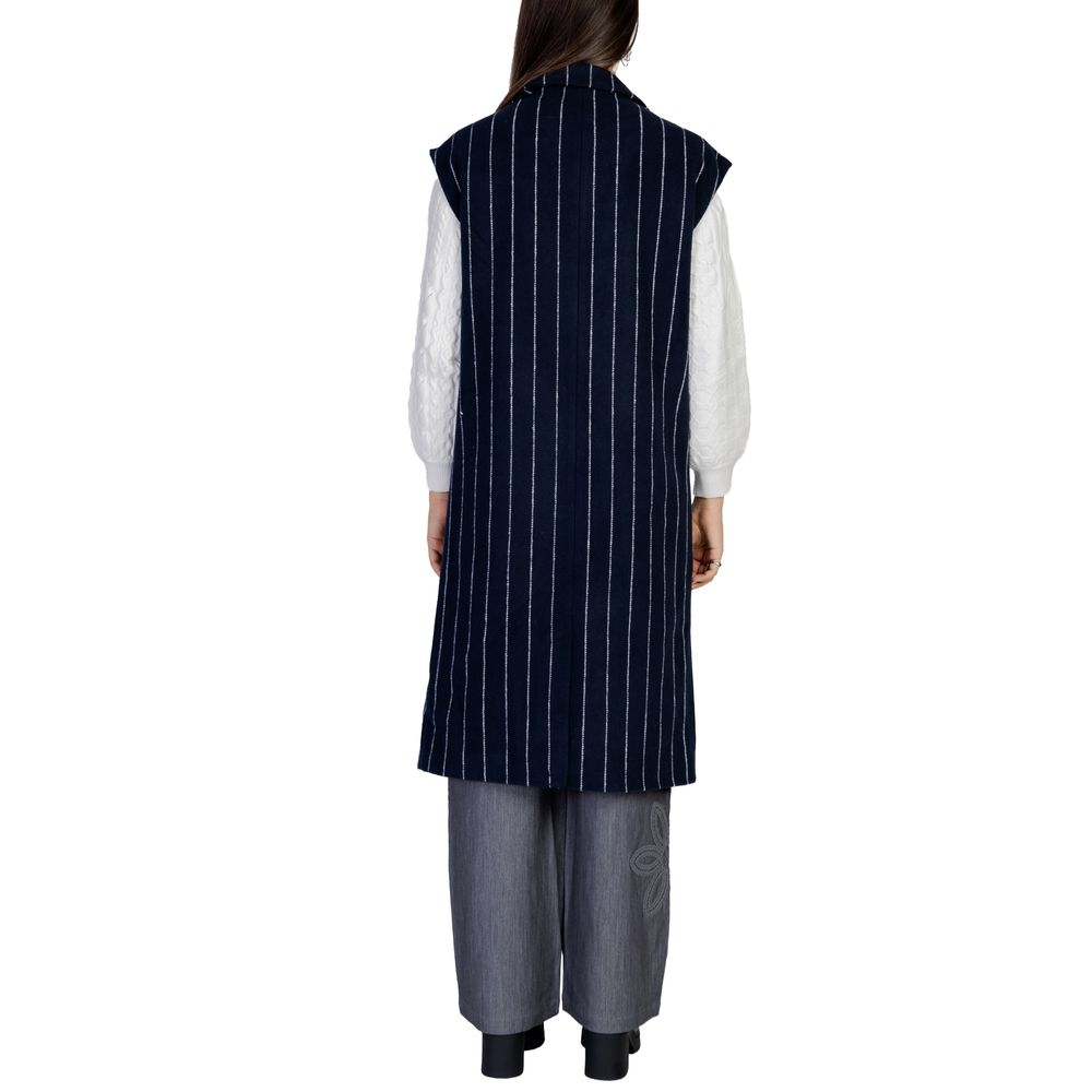ICHI – Blaue, ärmellose Polyesterjacke