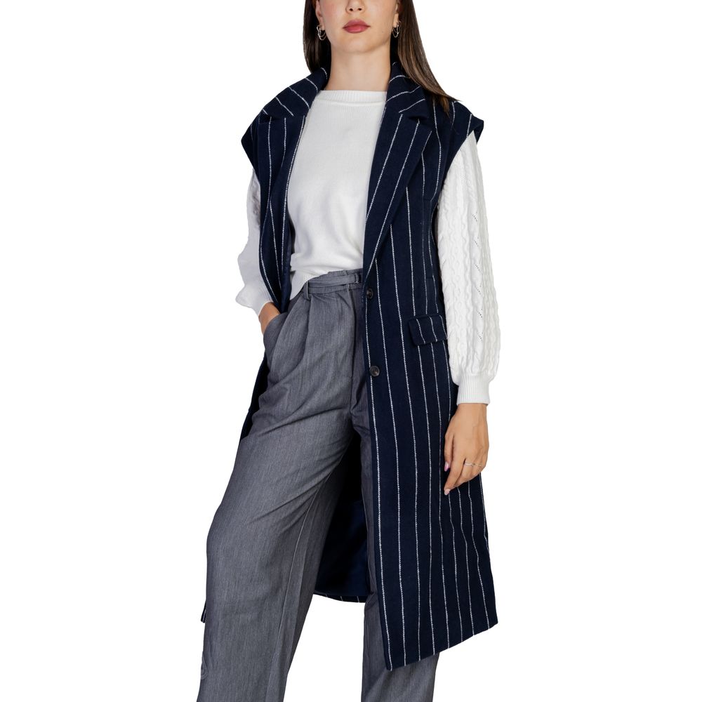 ICHI – Blaue, ärmellose Polyesterjacke