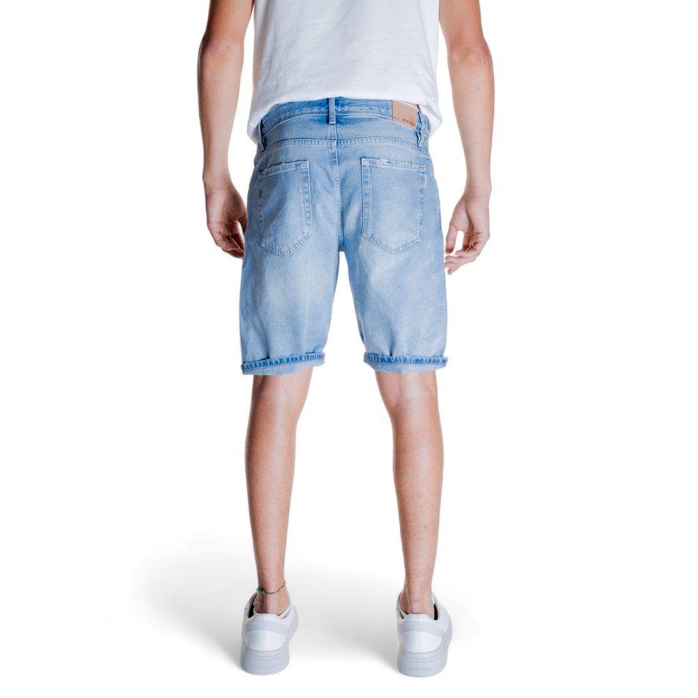 Antony Morato Hellblaue Baumwoll-Bermuda