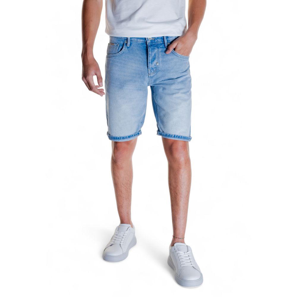 Antony Morato Hellblaue Baumwoll-Bermuda