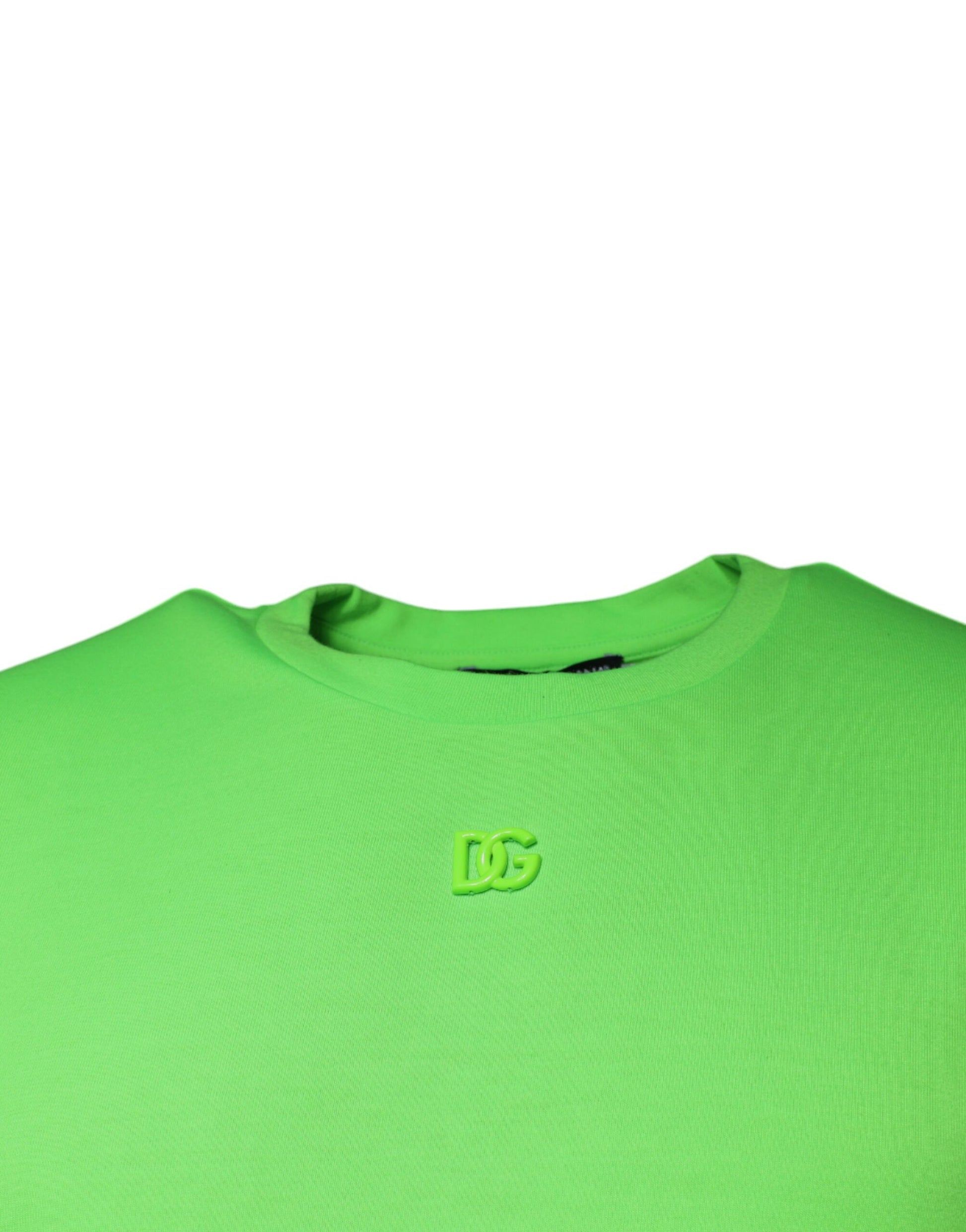 T-shirt Dolce & Gabbana vert à logo, col rond et manches courtes