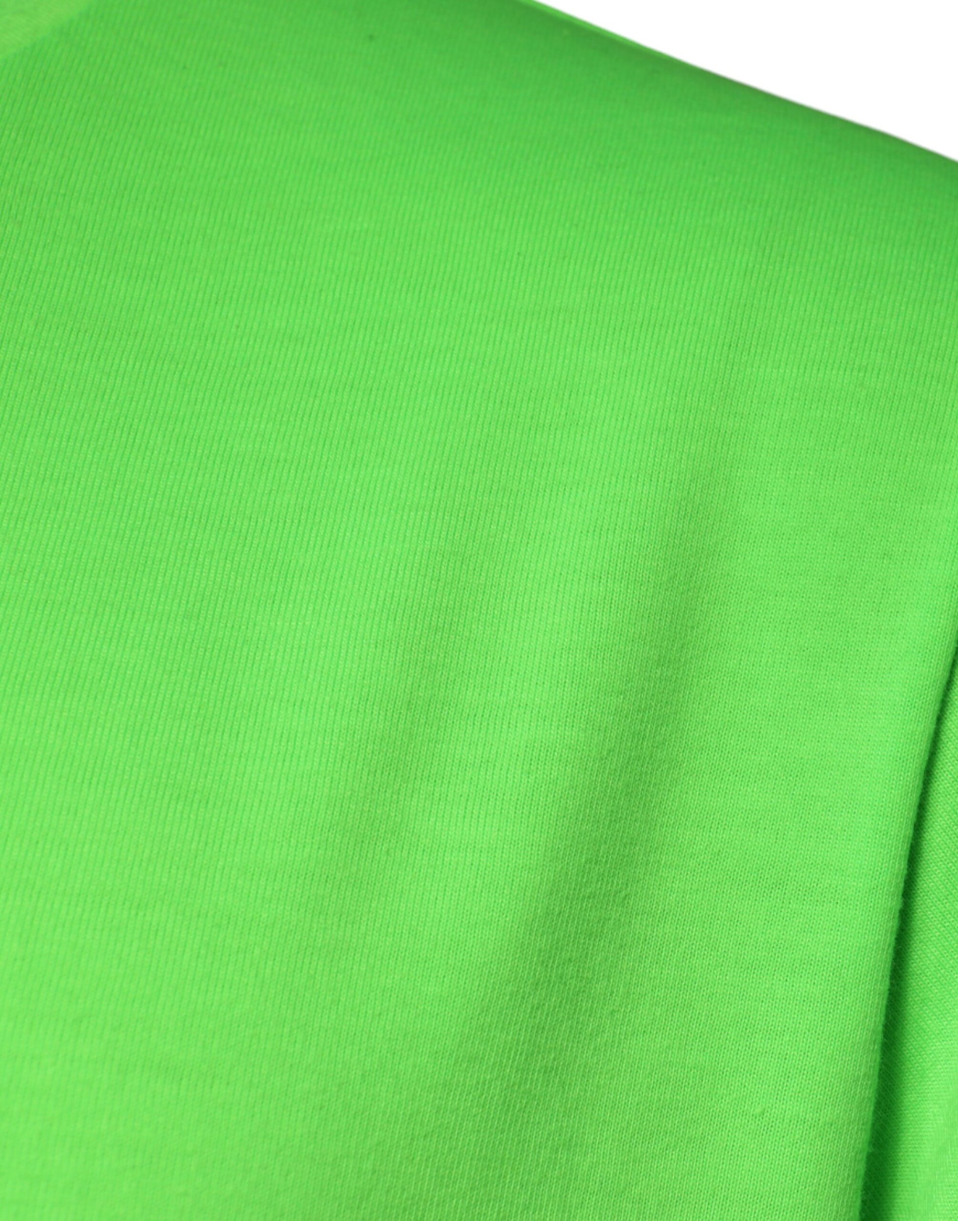 T-shirt Dolce & Gabbana vert à logo, col rond et manches courtes
