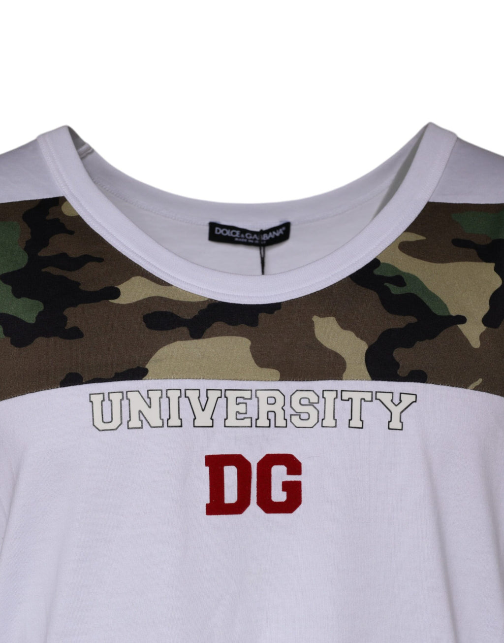 Débardeur sans manches blanc camouflage Dolce & Gabbana