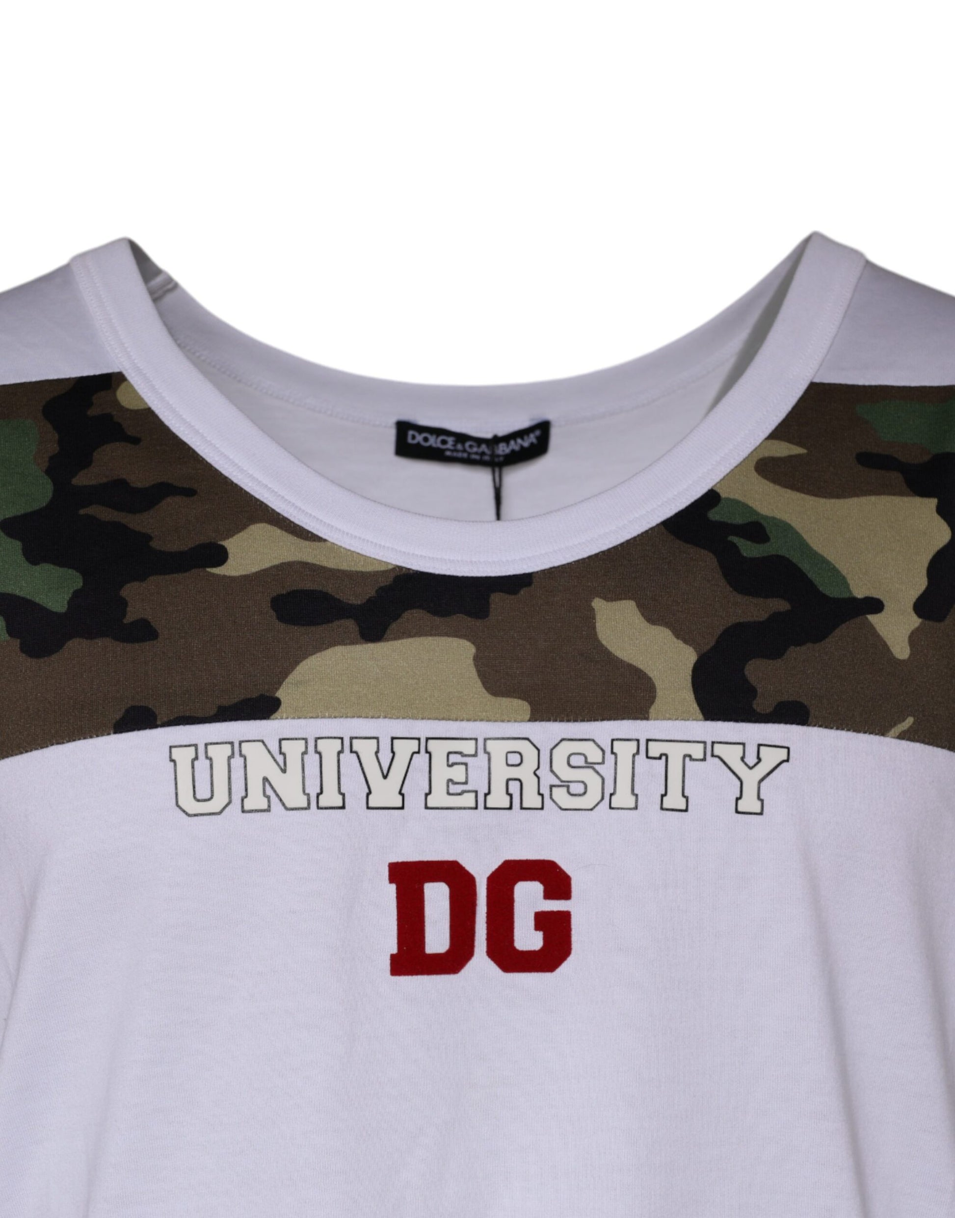 Débardeur sans manches blanc camouflage Dolce & Gabbana