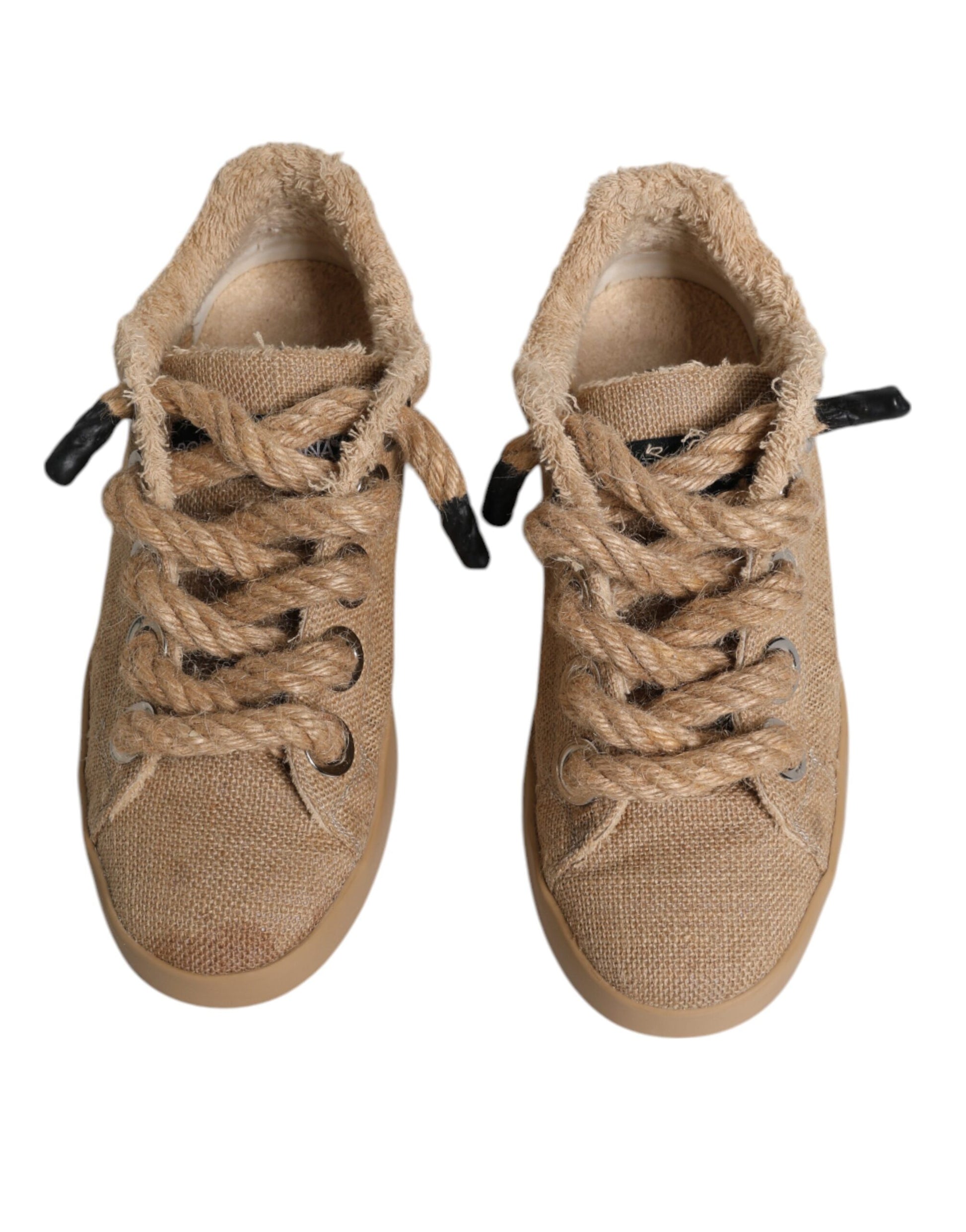 Chaussures Baskets Basses Homme Dolce & Gabbana en Toile de Jute Marron