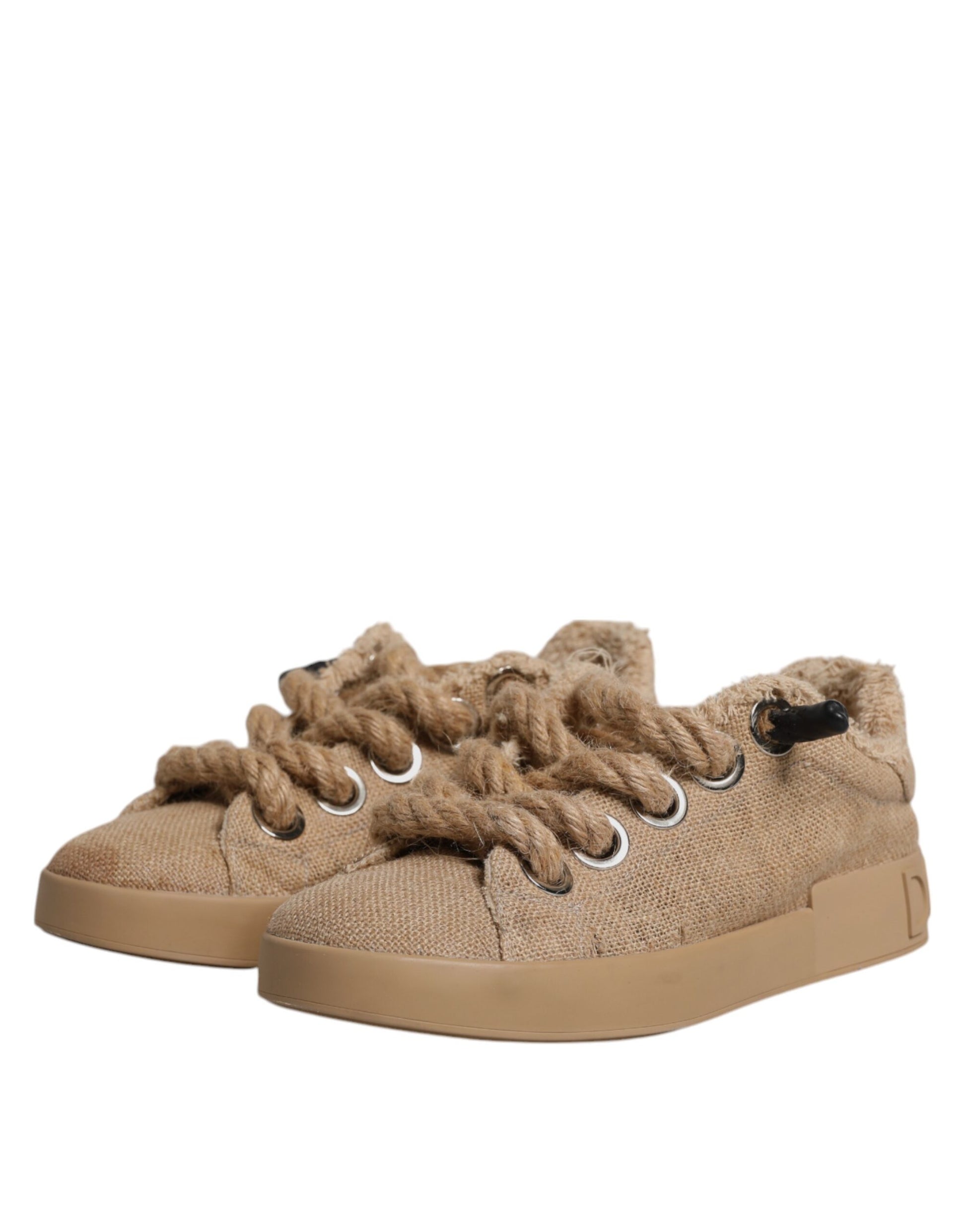 Chaussures Baskets Basses Homme Dolce & Gabbana en Toile de Jute Marron