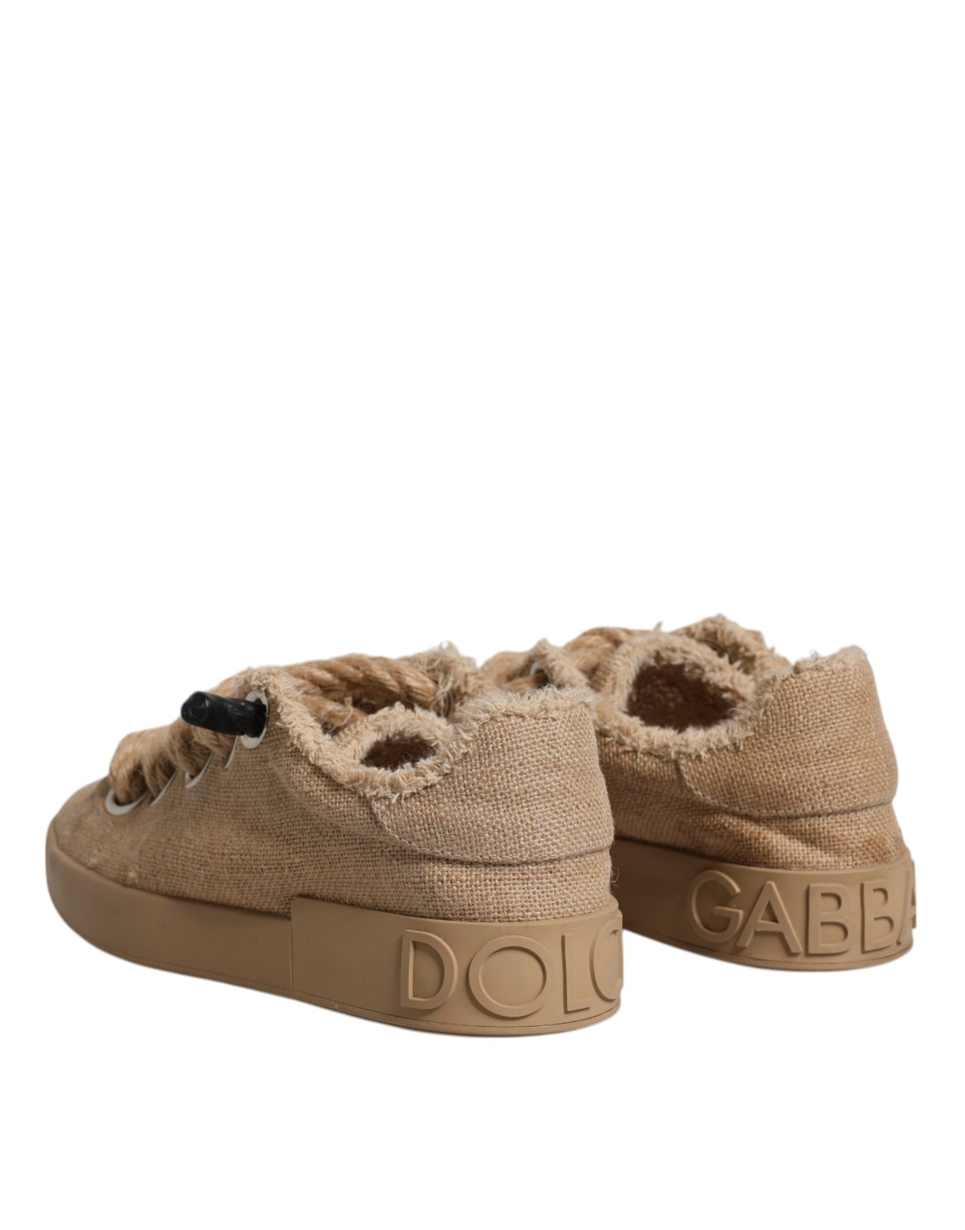 Chaussures Baskets Basses Homme Dolce & Gabbana en Toile de Jute Marron