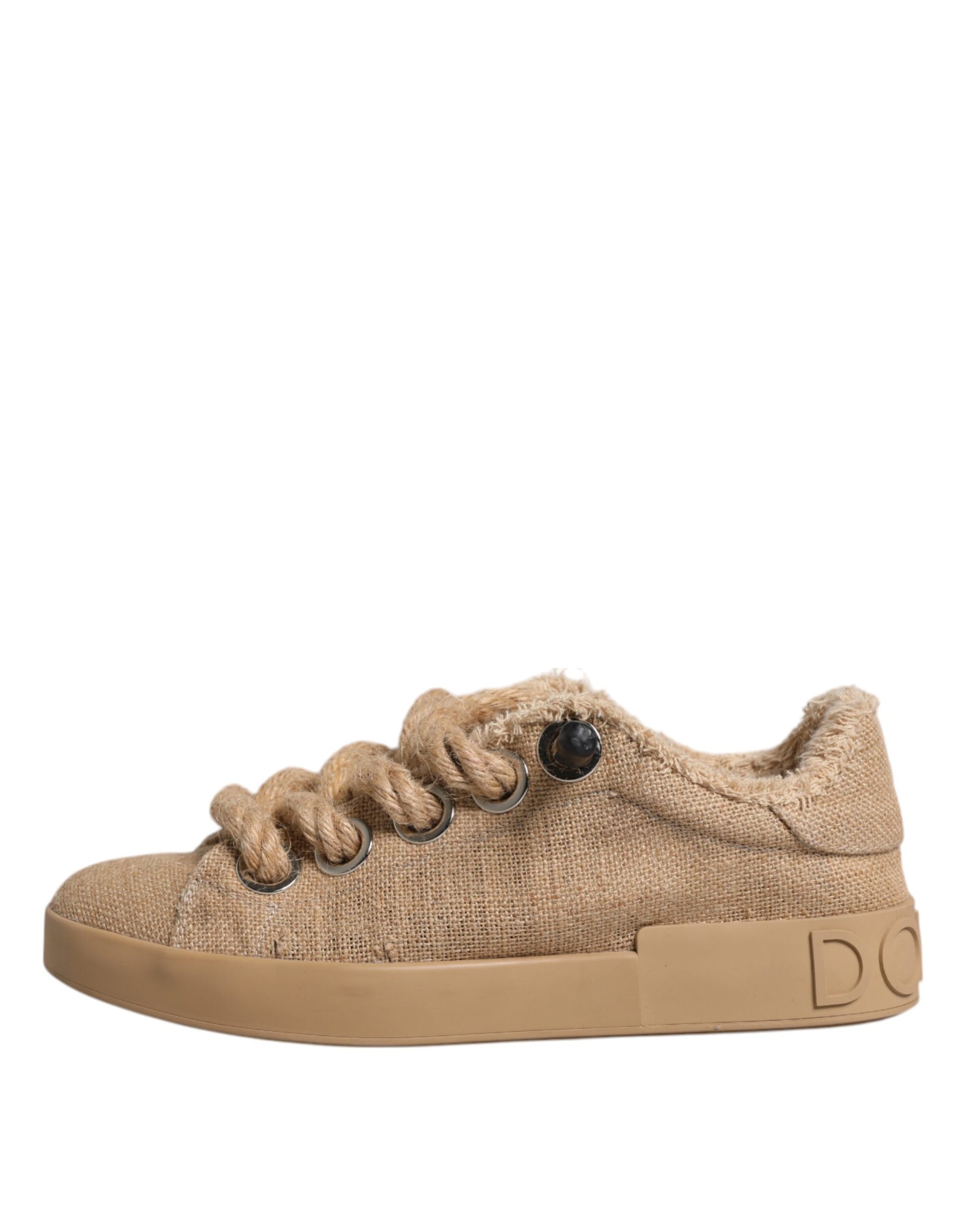 Chaussures Baskets Basses Homme Dolce & Gabbana en Toile de Jute Marron