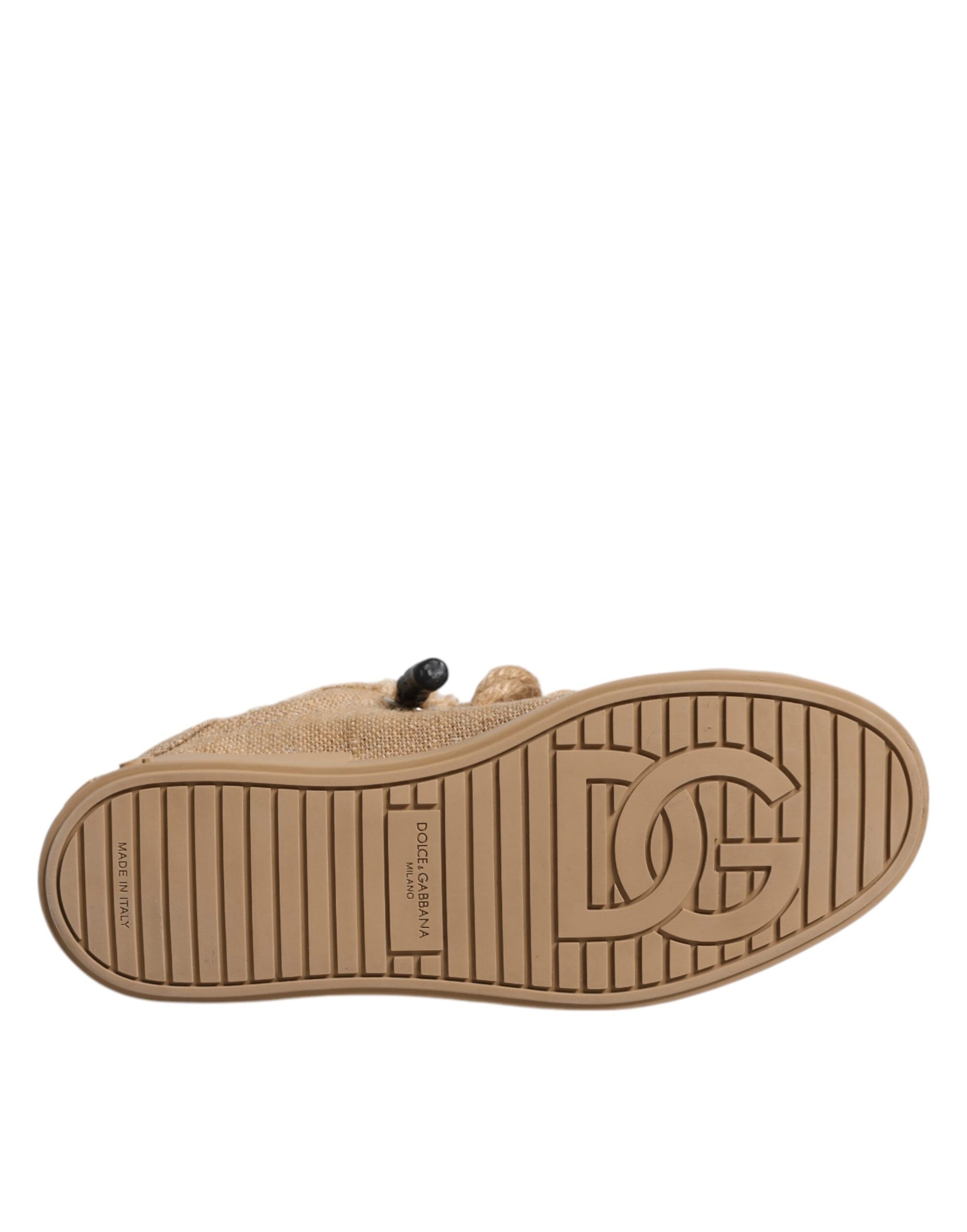 Chaussures Baskets Basses Homme Dolce & Gabbana en Toile de Jute Marron