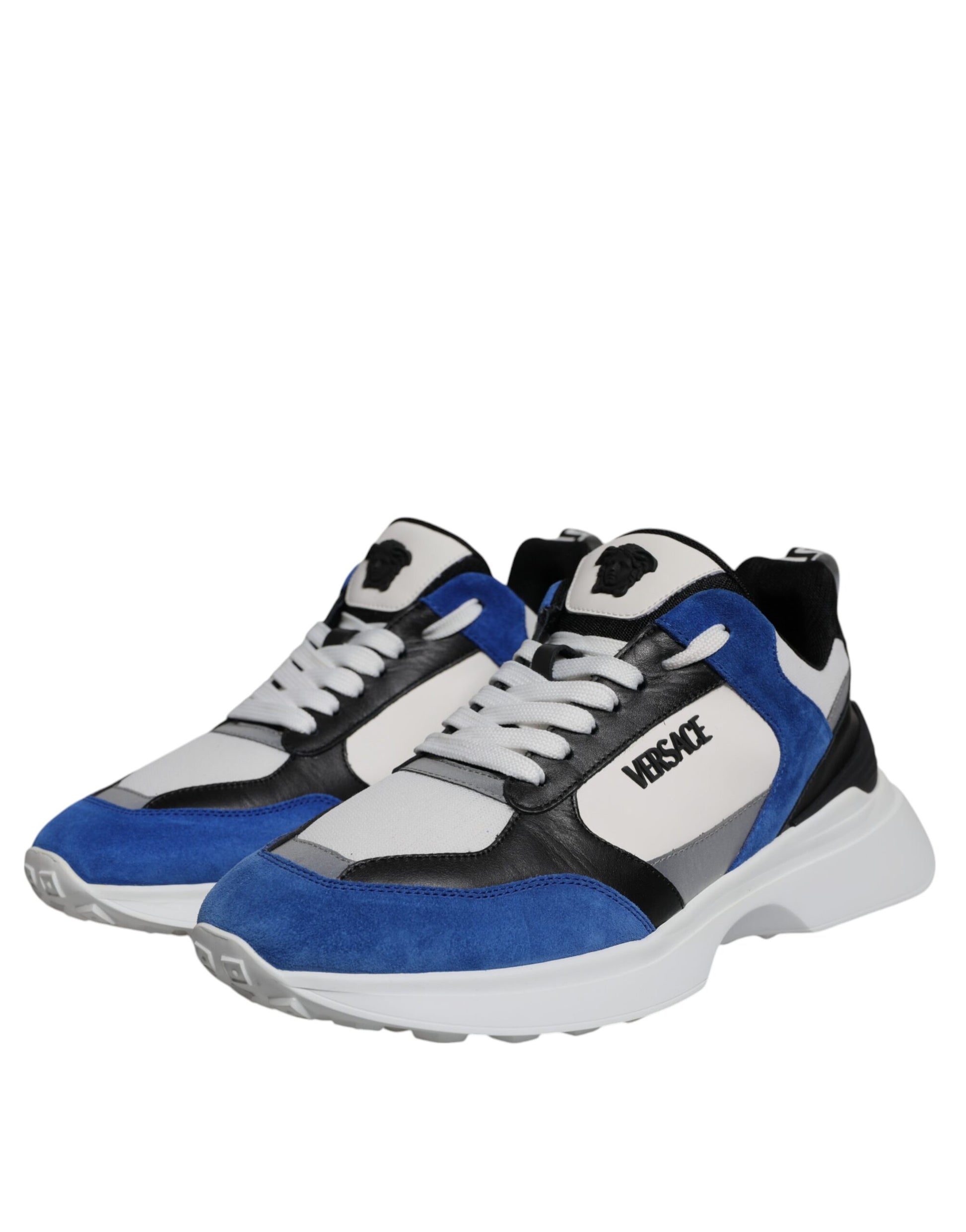 Chaussures Sneakers Basses Versace Medusa en Tissu Quadricolore Multicolore