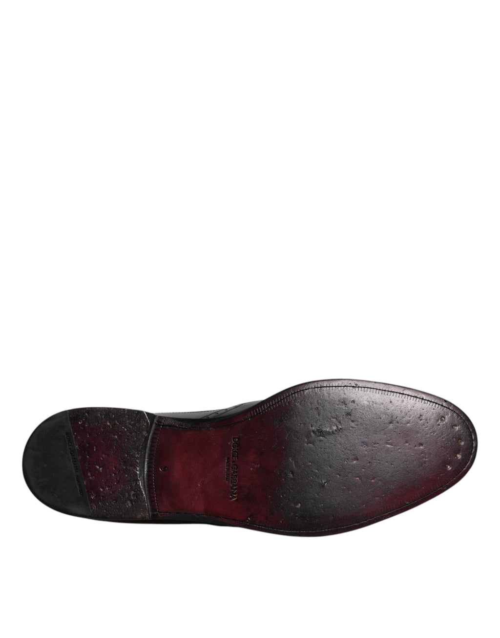 Chaussures habillées Richelieu en cuir noir à bout fleuri Dolce & Gabbana