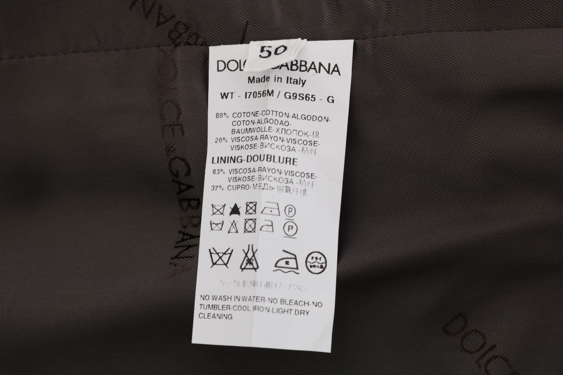 Gilet rayé en coton gris Dolce & Gabbana STAFF