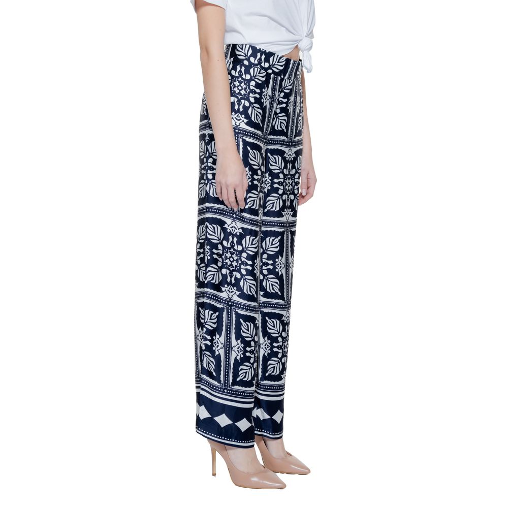 Street One Blue Viscose Casual Pants