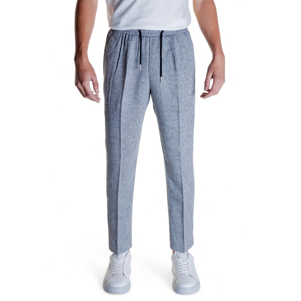 Antony Morato Black Linen Casual Pants