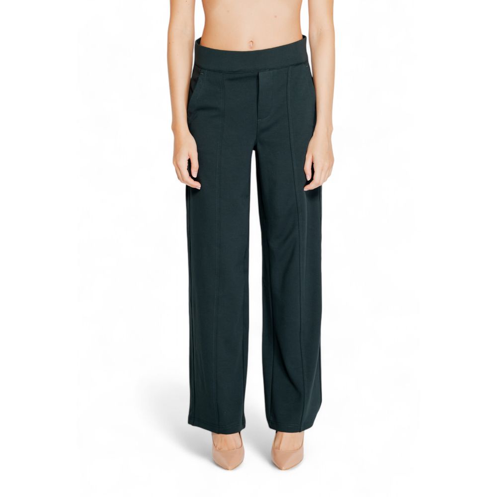 Pantalon évasé vert Street One en viscose