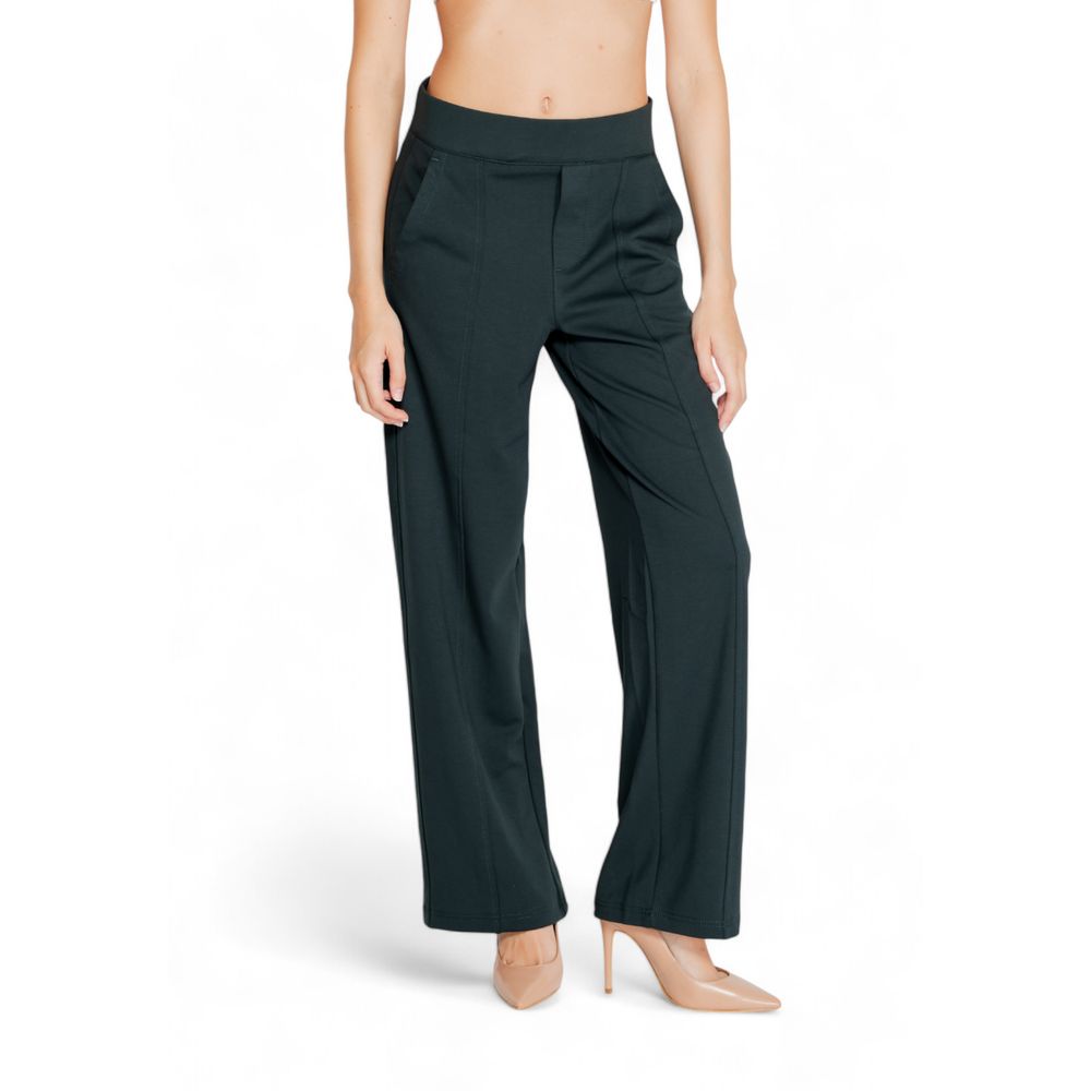 Pantalon évasé vert Street One en viscose