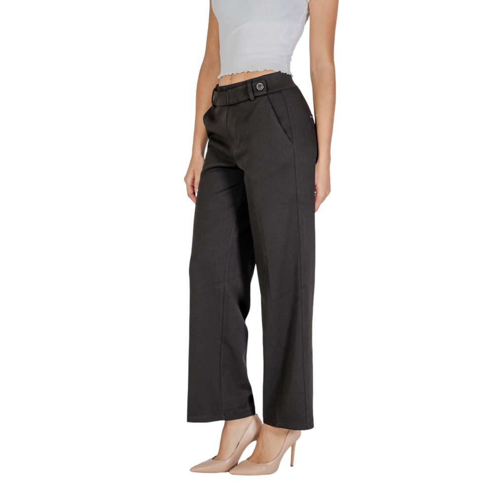 Street One Black Polyester Casual Pants