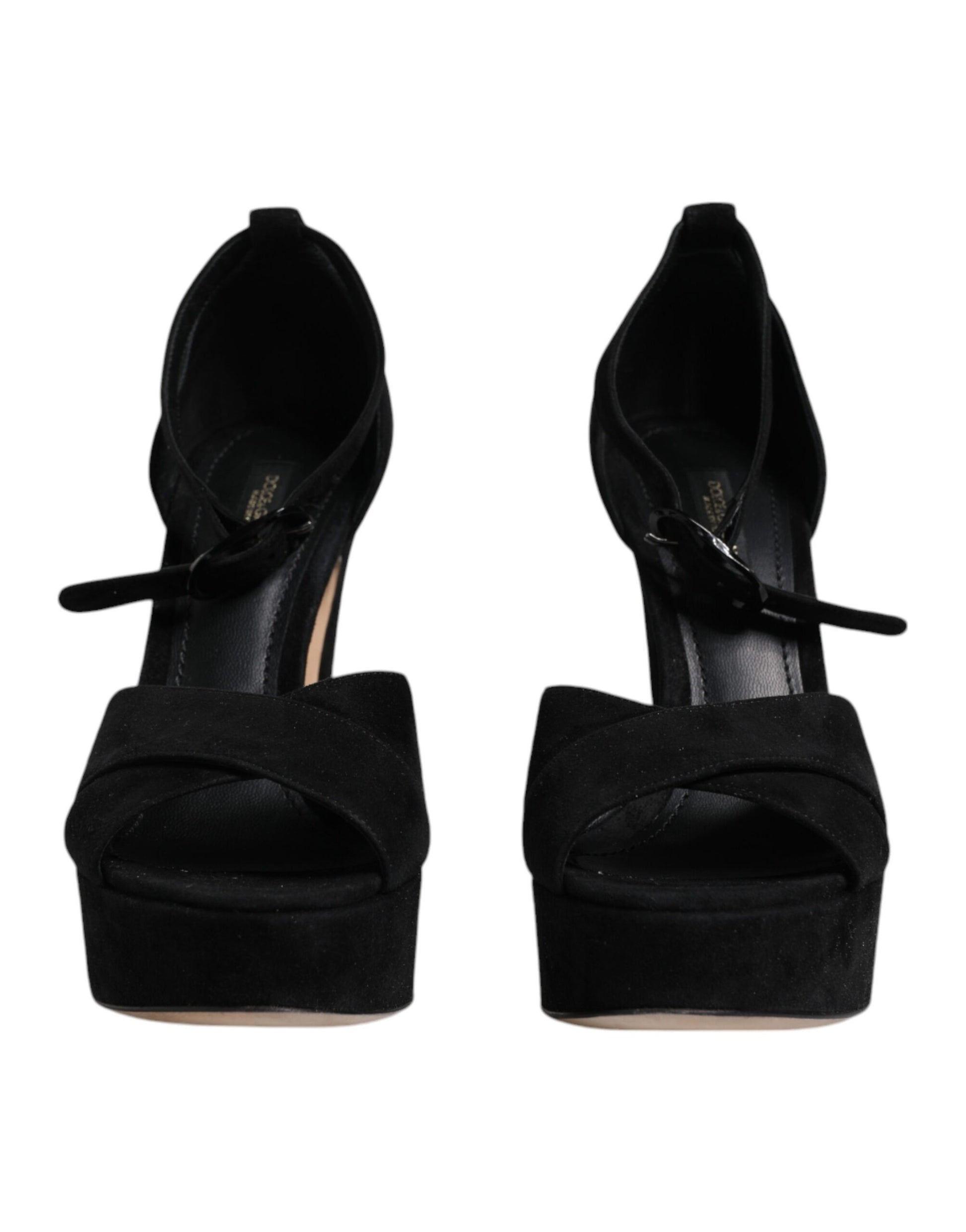 Dolce & Gabbana Escarpins compensés en cuir noir