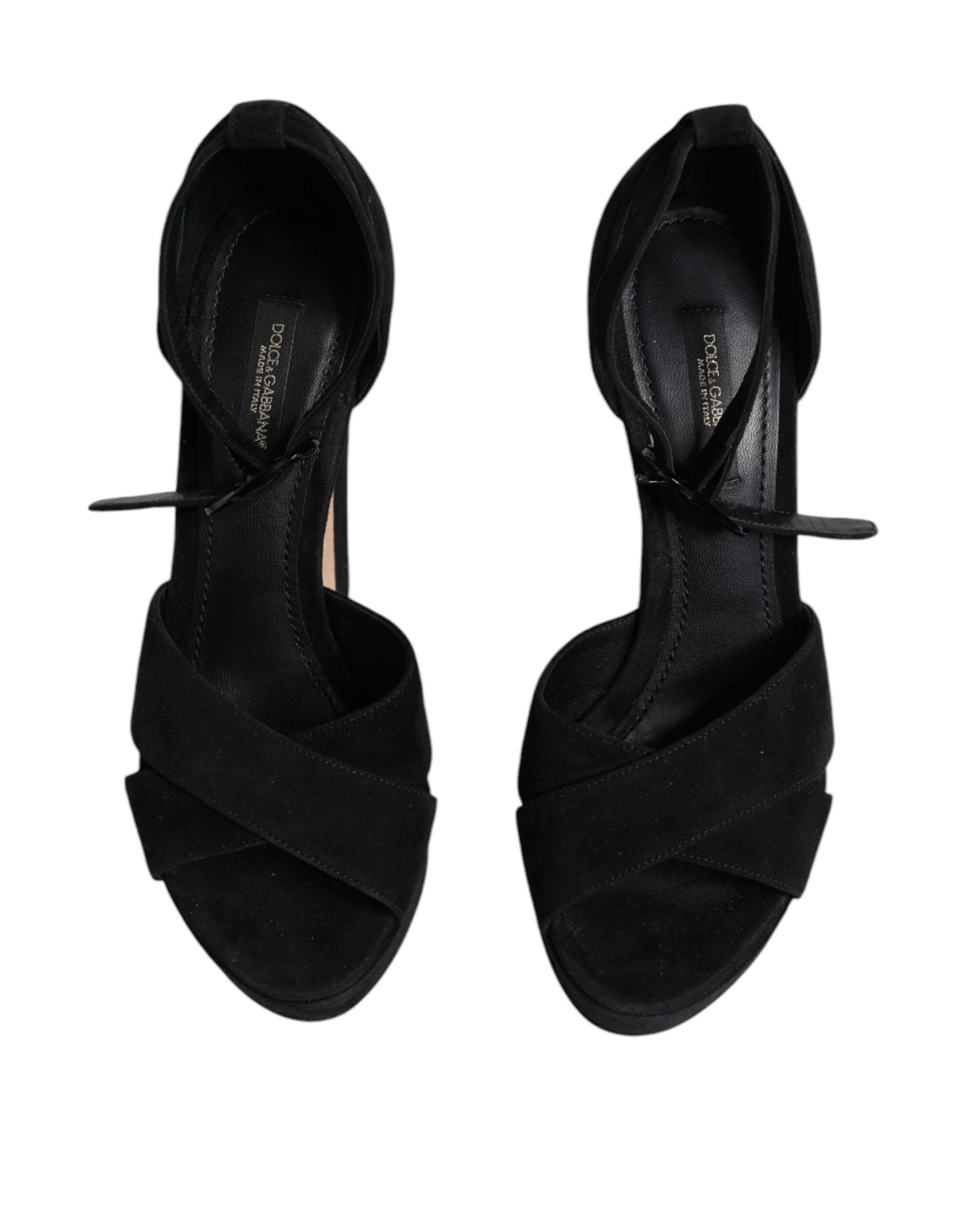 Dolce & Gabbana Escarpins compensés en cuir noir