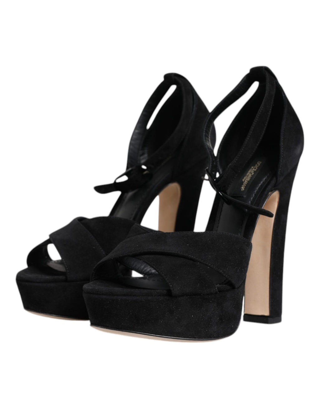 Dolce & Gabbana Escarpins compensés en cuir noir